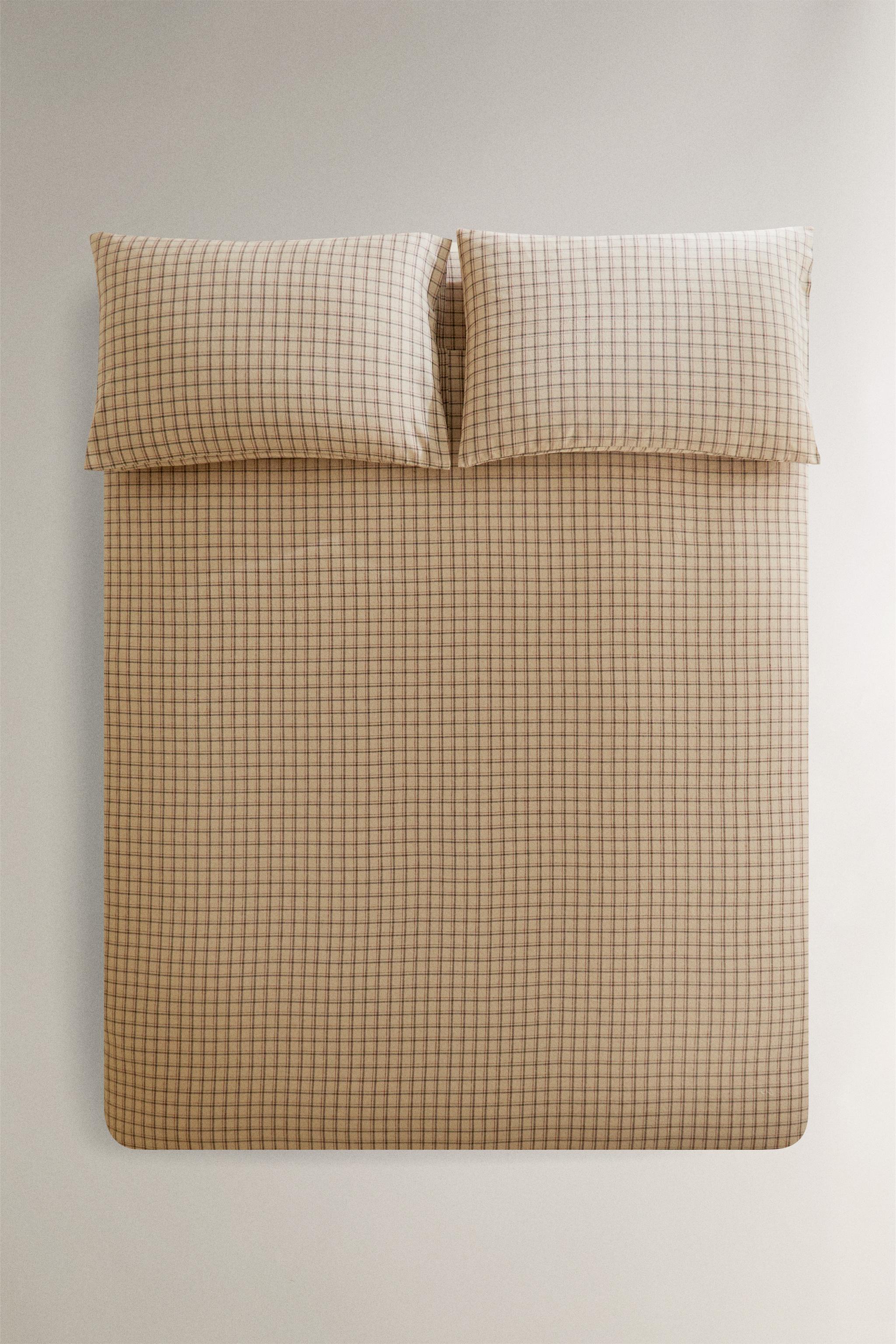 PLAID FLANNEL DUVET COVER